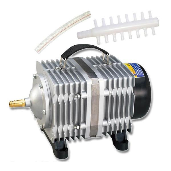 ACO-018A 520W 200L/Min Electromagnetic Air Pump Compressor Seafood Fish Tank Increase Oxygen Air Flow Spliter, US Plug, ACO-018A